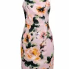 Black Halo - Blush Pink Floral Printed Sheath Dress Sz 8