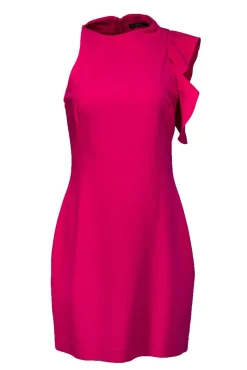 Black Halo - Pink Ruffle Sleeve Dress Sz 10