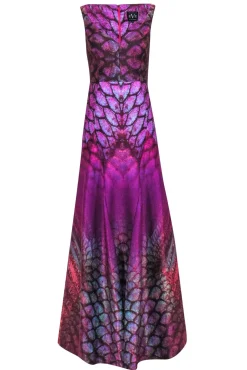 Black Halo - Purple & Blue Iridescent V-neckline Formal Dress Sz 4