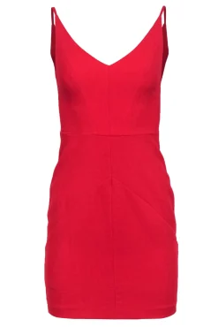 Black Halo - Red Sleeveless Mini Sheath Dress Sz 2