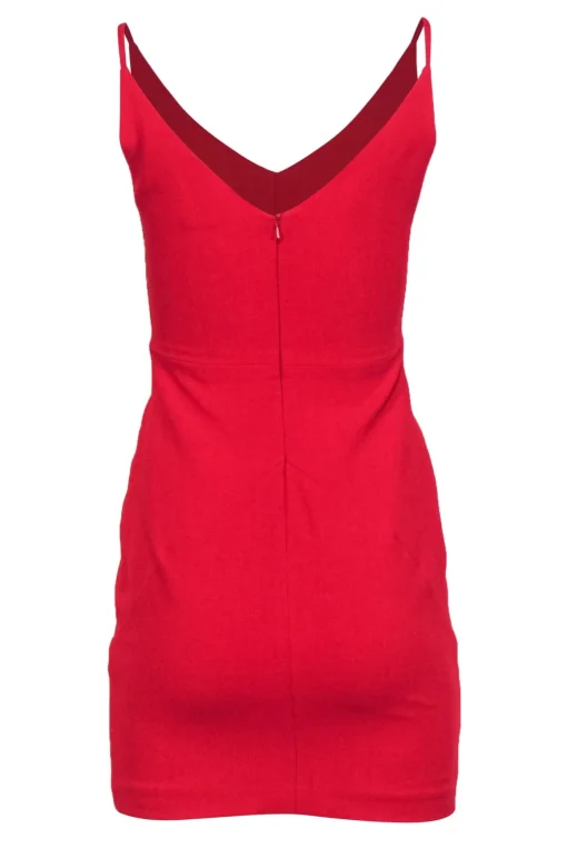 Black Halo - Red Sleeveless Mini Sheath Dress Sz 2