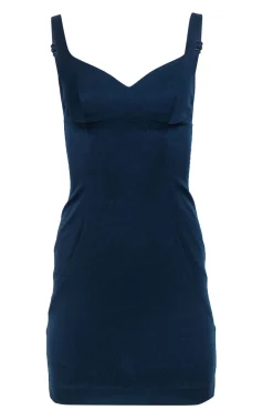 Black Halo - Smoky Blue Bodycon Dress w/ Hardware Accents Sz 0