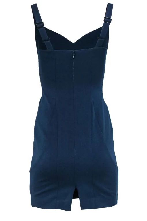 Black Halo - Smoky Blue Bodycon Dress w/ Hardware Accents Sz 0