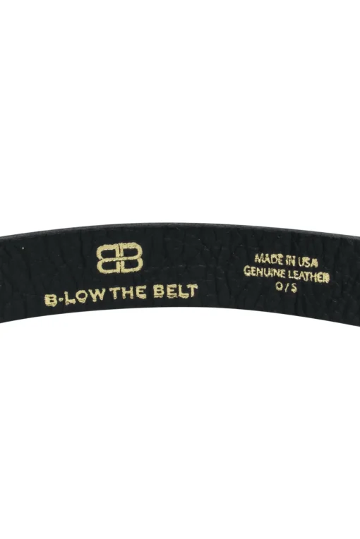 B-Low the Belt - Black Pebbled Leather Loop Belt w/ Silver Hardware Sz S