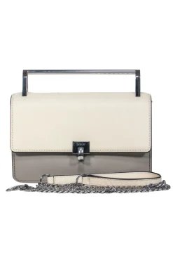 Botkier - Ivory & Black "Lennox" Convertible Crossbody w/ Bar Handle