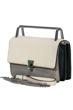 Botkier - Ivory & Black "Lennox" Convertible Crossbody w/ Bar Handle