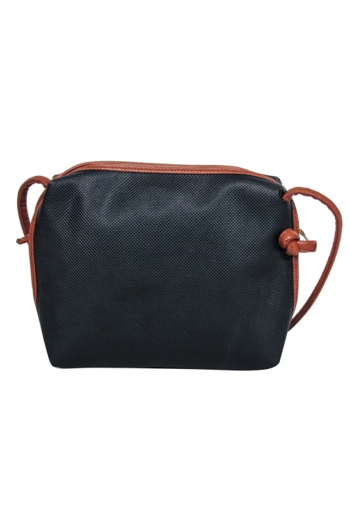 Bottega Veneta - Black Embossed Textured Crossbody Bag