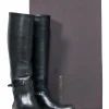 Bottega Veneta - Black Leather Tall Riding Boots Sz 6.5