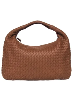 Bottega Veneta - Brown Woven Leather Hobo Bag