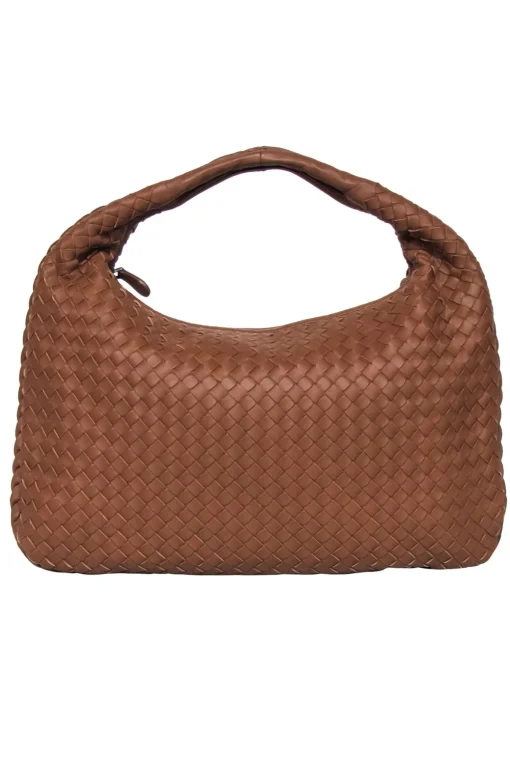 Bottega Veneta - Brown Woven Leather Hobo Bag