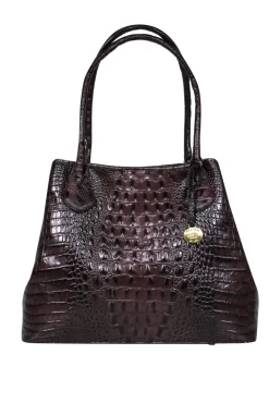 Brahmin - Brown Crocodile "Anytime Tote Melbourne"