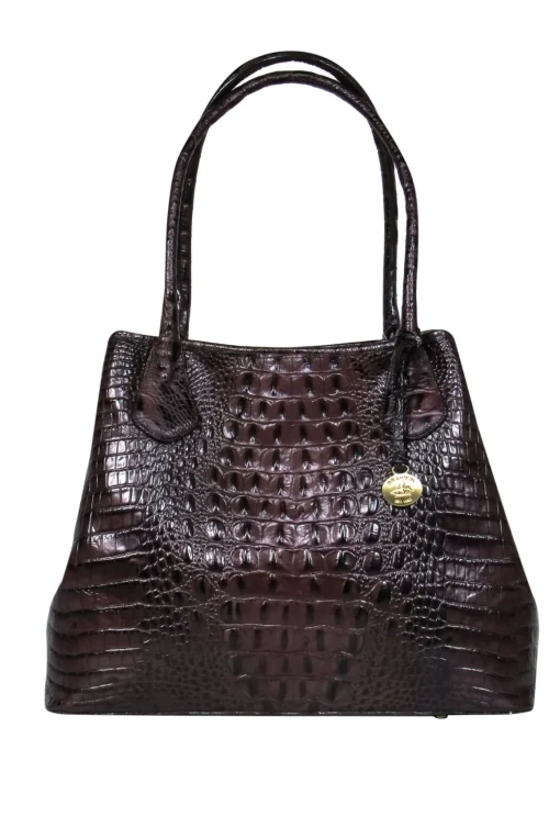 Brahmin - Brown Crocodile "Anytime Tote Melbourne"