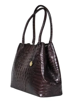 Brahmin - Brown Crocodile "Anytime Tote Melbourne"