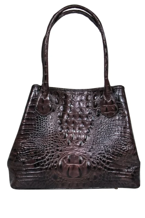 Brahmin - Brown Crocodile "Anytime Tote Melbourne"