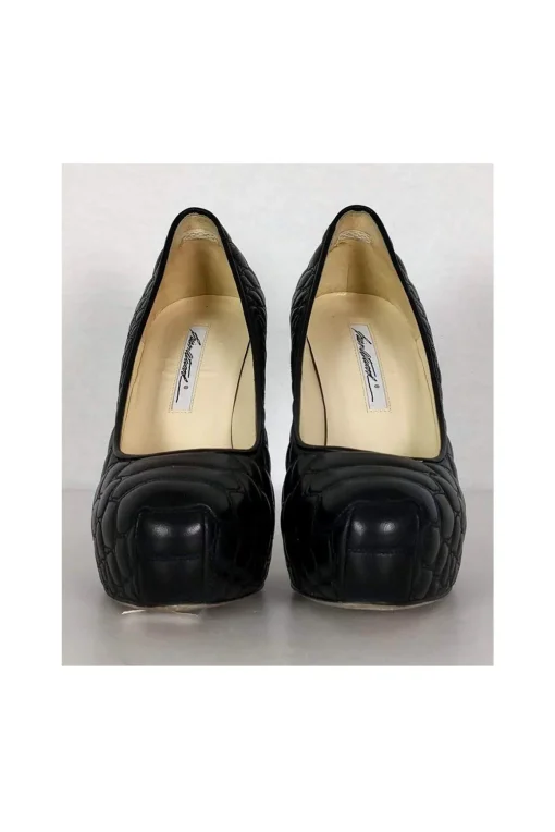Brian Atwood - Black Leather Quilted Pumps Sz 9