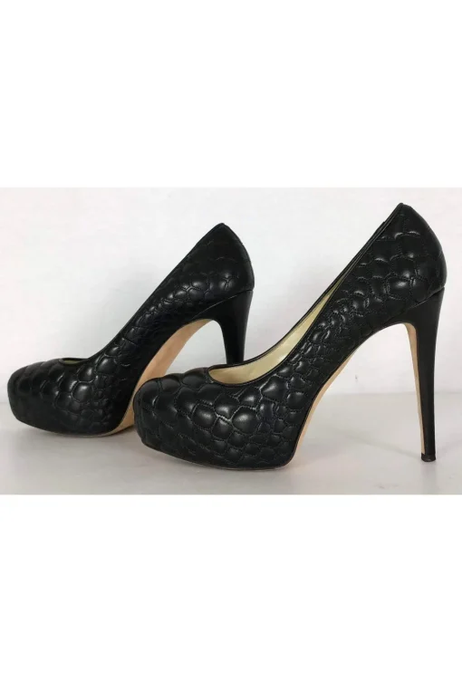 Brian Atwood - Black Leather Quilted Pumps Sz 9