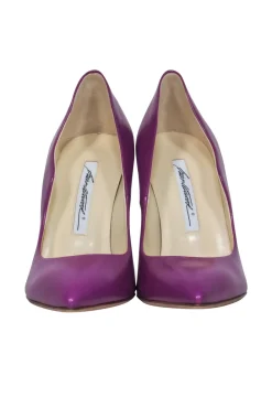 Brian Atwood - Purple Leather Pointed Toe Pumps Sz 7