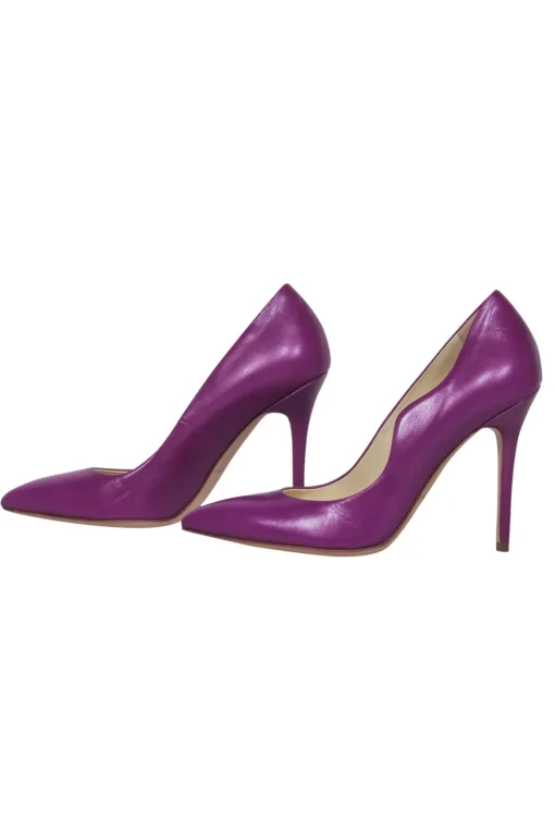 Brian Atwood - Purple Leather Pointed Toe Pumps Sz 7