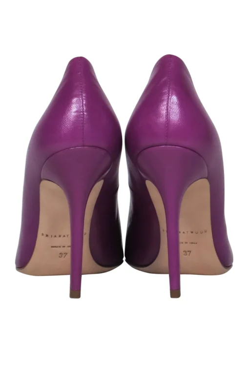 Brian Atwood - Purple Leather Pointed Toe Pumps Sz 7