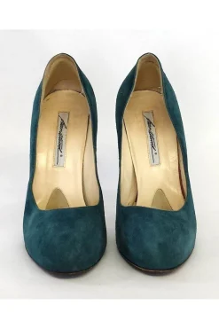 Brian Atwood - Teal Suede Pumps Sz 8