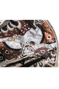 Brighton - Beige Straw Tote Bag w/ Leather Flowers