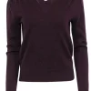 Brochu Walker - Burgundy V-Neck Cashmere Sweater Sz XS