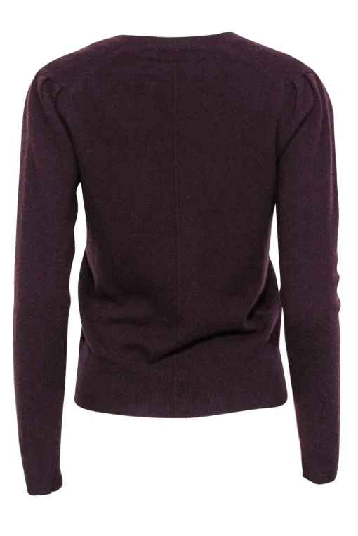 Brochu Walker - Burgundy V-Neck Cashmere Sweater Sz XS