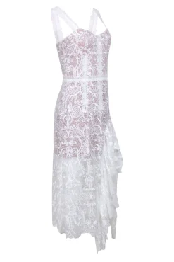 Bronx & Banco - Ivory Eyelet Lace Sleeveless "Tiffany Blanc" Dress Sz M