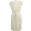 Brooks Brothers - Cream V-Neck Textured Dress Sz 6