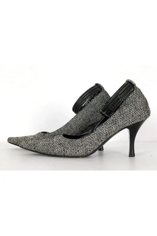 Bruno Magli - Black & White Chevron Heels Sz 8