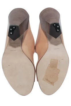Burberry - Beige Leather Open Toe 