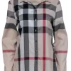 Burberry - Beige Signature Plaid Long Sleeve Button Front Sz M