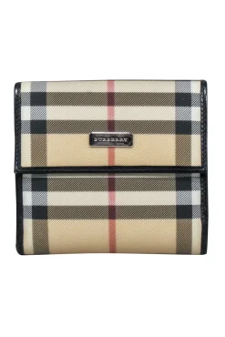 Burberry - Beige Signature Plaid Square Wallet
