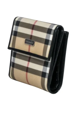 Burberry - Beige Signature Plaid Square Wallet