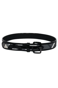 Burberry - Black & Grey Plaid Belt Sz 4