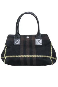 Burberry - Black, Brown, & Yellow Plaid Handbag