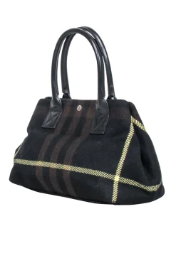 Burberry - Black, Brown, & Yellow Plaid Handbag