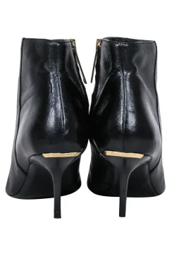 Burberry - Black Leather Stiletto Booties Sz 9