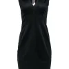 Burberry - Black Sleeveless Sheath Dress w/ Epaulette Shoulder Sz 8