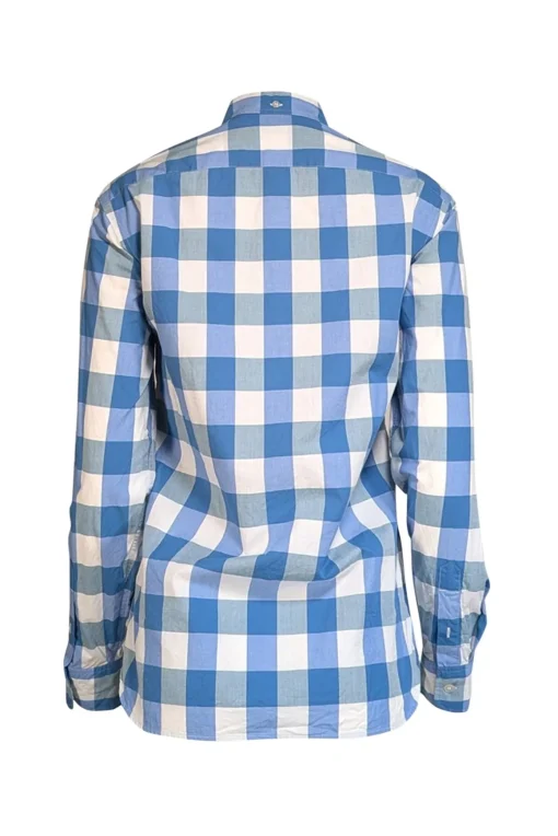 Burberry - Blue & White Checkered Long Sleeve Shirt Sz XS