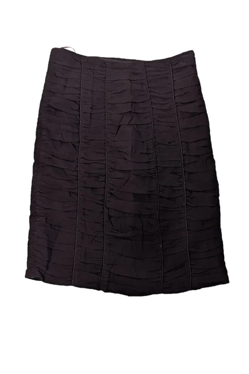 Burberry - Brown Ruched Silk Blend Pencil SkirtSz 4