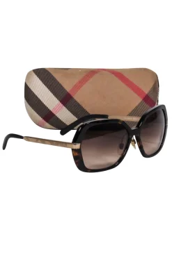 Burberry - Brown Tortoise Large Sunglasses