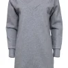 Burberry - Gray Off-the-Shoulder Sweatshirt Dress Sz S