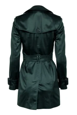 Burberry - Hunter Green Classic Trench Coat Sz 4