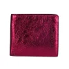 Burberry - Metallic Pink Leather Bi-Fold Wallet