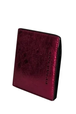 Burberry - Metallic Pink Leather Bi-Fold Wallet