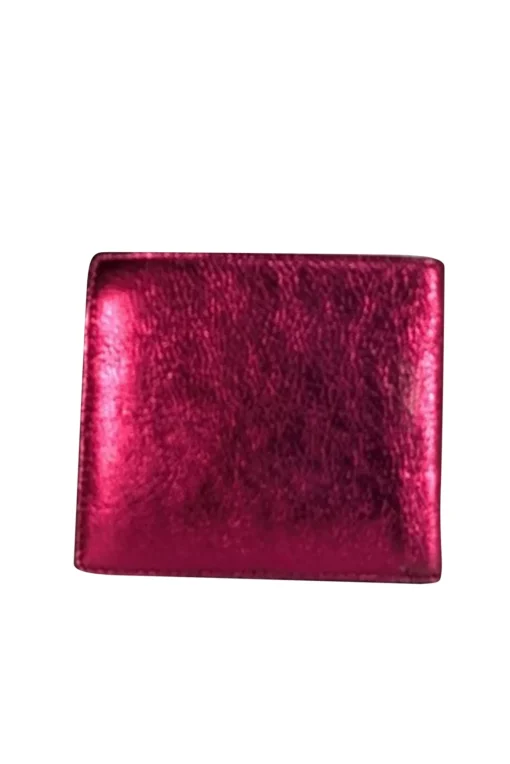 Burberry - Metallic Pink Leather Bi-Fold Wallet