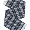 Burberry - Navy, White, & Yellow Plaid Lambswool Scarf