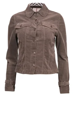 Burberry - Olive Green Corduroy Button Jacket Sz 4