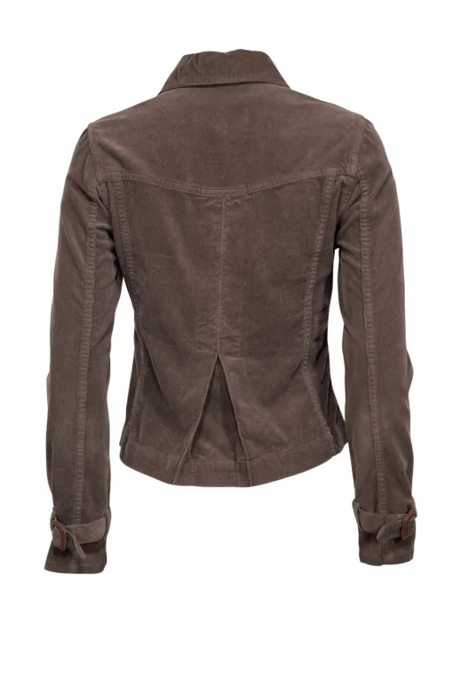 Burberry - Olive Green Corduroy Button Jacket Sz 4